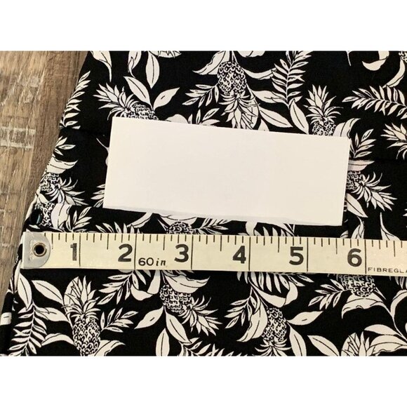 Christopher & Banks Signature Slimming Black & White Tropical Print Crop Pants S - Picture 7 of 12